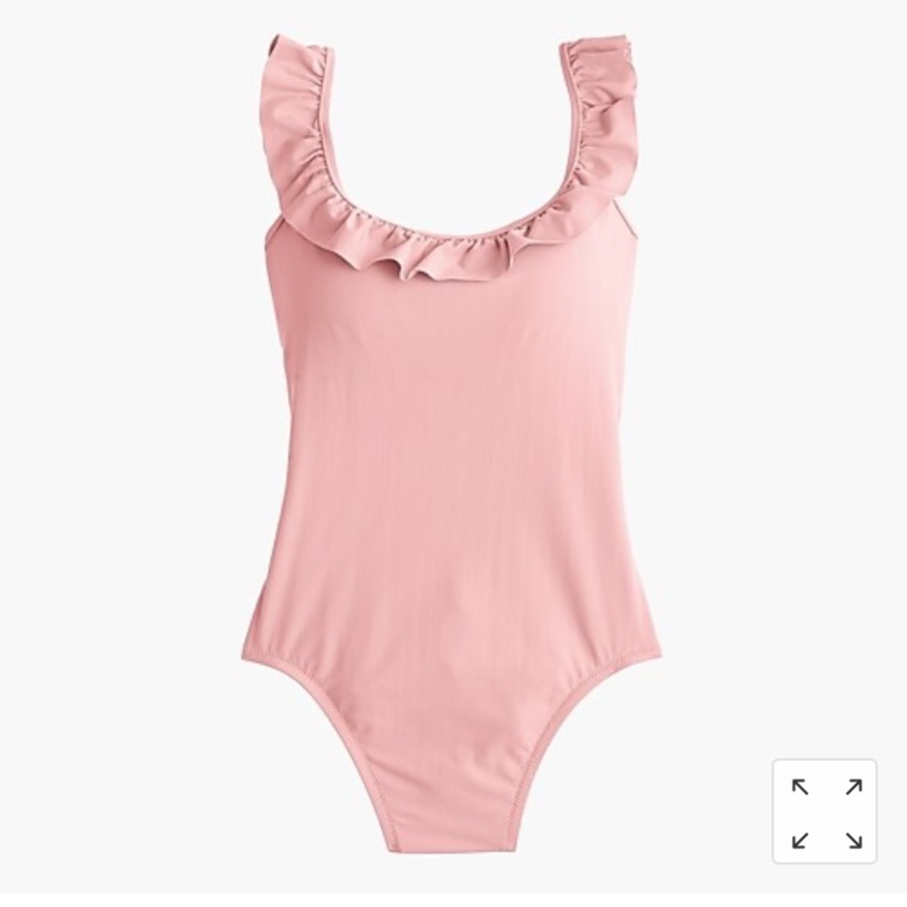 J. Crew Ruffled scoopback one-piece swimsuit
